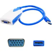 AddOn USB 3.0 (A) Male to VGA Female Blue Adapter