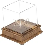 yuksok Baseball Display Case Memorabilia Display Box for Official Size Baseball with Wood Baseball Base Baseball Holder Baseball Box