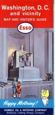 1962 Esso Road Map: Washington, D. C. NOS