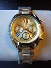 MICHAEL KORS MINI BRADSHAW STAINLESS STEEL 36mm CHRONOGRAPH WATCH / GOLD / NEW!!