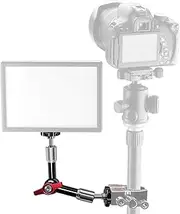 Labymos Adjustable Articulating Friction Arm Flexible Exion Bracket Aluminum Alloy with Dual 1/4 Inch Screw 360° Rotatable for Video LED Light