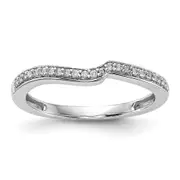 10k White Gold 1/10 Ct. Lab Grown Diamond VS/SI Wedding Band Ring