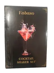 Vabaso Bartender Kit, 24pcs Bartending Kit Cocktail Shaker Set, 24Pcs-Black