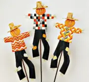 The Round Top Collection TRENDY SCARECROW TRIO Fall Decor Halloween Decor