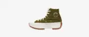 Converse Run Star Hike Hi Women's Dark Moss/Bold Mandarin/Egret 573197C
