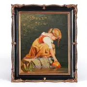 Vintage Picture Frame 8x10 Black Gold, 8 by 10 Ornate Decorative Antique