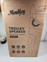 Moukey MTS10-2, 10" Bluetooth Karaoke 160W Portable Speaker Subwoofer DJ Light