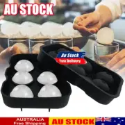 6Large Ice Ball Maker Cube Tray Big Silicone Mold Sphere Whiskey Round Mould ET