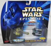 Star Wars EP1 Micro Machines Die Cast Boles Roor & Neva Kee Pod Racer Pack 4 New