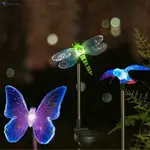 SOLAR POWER LED LIGHT BUTTERFLY DRAGONFLY BIRD OUTDOOR GARDE