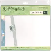 K&Company Post Bound Page Protector Refills 12"X12" 10/Pkg-W/White Inserts K12DP