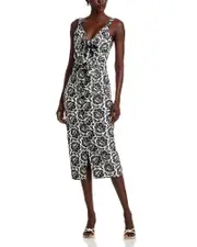 Toccin Gia Tie Front Midi Dress