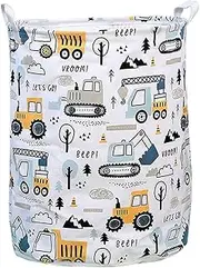 Baby Laundry Basket - Space-Saving Baby Laundry Hamper - Waterproof and Cute Design Chic Aesthetic Storage for Nursery Room Bedroom Bathroom