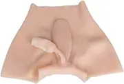 [KerJary] Silicone Vagina Panties Shorts for Man Crossdresser Transgender, Insertable, with Urinary Drainage Tube,Withhair,M