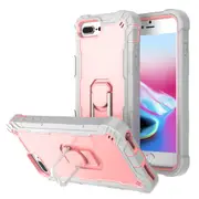 MCC Stylish Shockproof iPhone 6+ 6s+ Plus Case Cover Apple Heavy Duty [Grey+Pink]