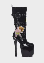 [Dolls Kill x SpongeBob] Goofy Goober Rock Stiletto Boots