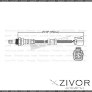 Post Catalytic Oxygen Sensor For Honda Civic 5DR Hatch 1.7 D17A2 4 Cyl