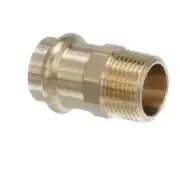 (5PK) Virgil ProPress 1 in. Press x 1 in. MPT Zero-Lead Bronze Ada Fitting 77400