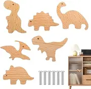 Animal Drawer Pulls, Wardrobe Drawer Knobs, Wooden Cabinet Handles, Multipurpose Use, Unique Animal Design, 6pcs for Creating a Fun and Engaging Environment in Your Children