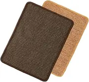 COMPUKAS 2pcs Cat Scratching Board Natural Jute Cat Scratch Pad with Slip Base Durable Reusable Kitten Scratcher for Claw Grinding and Training