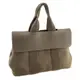 HERMES Valparaiso 大象灰色布料混搭皮革手提包/小旅行袋(九成新)