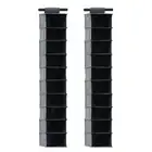 2x Boxsweden 10 Tier Hanging Shelf Wardrobe Organiser Clothes Storage Closet