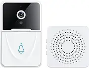 Wireless Doorbell with Wi-Fi Camera, Wireless Video Doorbell, 1080P Indoor Doorbell, Waterproof, Sound Changing, Home Security, Intercom