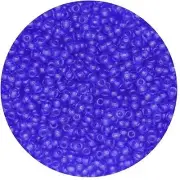 Czech Glass Seed Beads Size 10/0 Transparent Medium Blue