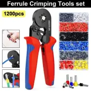 1200 Ferrule Crimper Plier Kit 0.25-10mm²Wire End Terminal Ratchet Crimping Tool