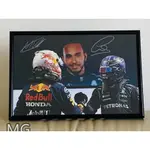 『印簽』LEWIS HAMILTON MAX VERSTAPPEN 簽名 照片