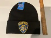 California Collectable Hat patch Sewn on Black Watch Cap