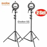 2Set Godox S2 Speedlite S-Type Bracket Bowens Mount +Stand for Godox V1 AD200Pro