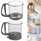 Hand Crank Flour Sieve Fine Mesh Baking Sifter Sugar Powder Sieve Cup for Baking