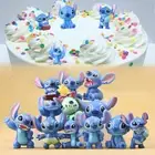 12x Anime Lilo Stitch Action Figure Collectible Toy Kids Xmas Gift Cake Decor