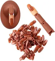 Vaguelly 1 Set Manicure Training Fake Nail Pieces Abs Material 102pcs Joint Finger Model Nail Art Practice Tool Kit for Beginners