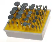 SE 50 pc 80 Grit Assorted Diamond Wheel Burr Set Glass Dremel Rotary Bit Ceramic