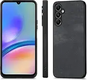 Compatible with Samsung Galaxy A15 Case,Compatible with Samsung Galaxy A15 SM-A155 (PU+TPU) Lens Protection Phone Cover Black