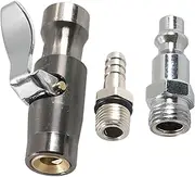 200PSI Tire Inflator Lock-on Air Chuck Dual-Jaw 1/4" Female NPT Thread Compatible for Schrader Valve