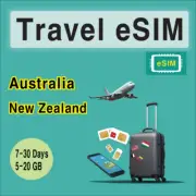 [eSIM] Australia / New Zealand Travel eSIM SIM Card, 7-30 Days, 5-20GB, QR Code