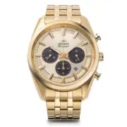 ORIENT STAR RN-TX0301G Gold Contemporary Solar Chronograph Analog Watch Men's