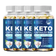 Keto BHB Capsules Weight Loss Diet Pills Fat Burner Detox Supplement 60/120/240