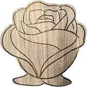 Cutting Board, Wooden Serving Board, Charcuterie Bread Platter, Rose Flower Design, Durabled & Elegant, Multi-Use (Large, 16x12 Inches), Perfect for Entertaining Or Daily Meals