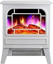 Electrical Fireplaace Heating Stove Electric Fireplace Wall Mounted with Thermostat for Home Office Realistic Wood Flame Effect 1500W Portable Outdoor Patio Heating,Practical
