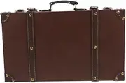 BUGUUYO Vintage Storage Trunk Suitcase Retro Design Toy Chest Small Storage Case for Home or Travel