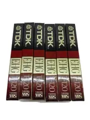 6 TDK SUPER AVILYN E-HG Extra High Grade 120 VHS Blank Japan VTG 1986 80's