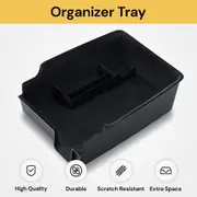 Center Console Organizer Tray - Car Storage Compartment - Black
