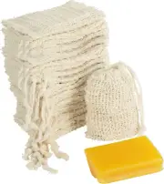 Sisal Soap Saver Bag, Drawstring, Plastic-Free Bags, Reusable, Exfoliating Pouch