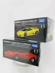 TAKARA TOMY Tomica Premium **Lamborghini** Set of 2 - #12 Red and #15 Yellow
