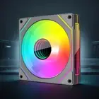 12cm ARGB 5V 3Pin 4 Pin PWM CPU Case Cooling Fan Infinity Mirror(Black Reversed)
