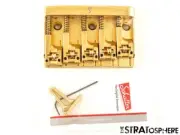 NEW Schaller High Mass 5 String Bass BRIDGE w/ Rollers Badass Gold BB-0322-002